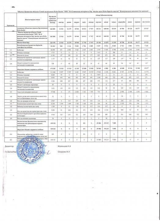 Утвержденный бюджет в разрезе специфик с расшифровкой