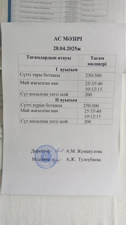 Ас мәзірі