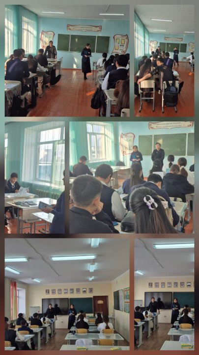 «Электротехника колледжі» КМҚК-дан келген маман И.Е.Алшинбаева 9-сынып оқушыларымен кездесу өткізді.